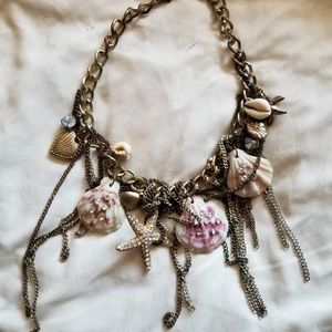 Seashell charm necklace